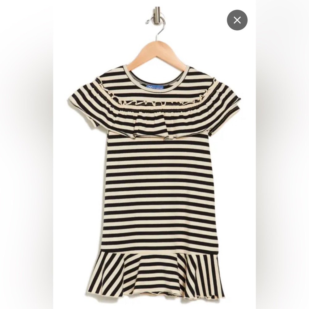 EUC Truly Me Girls Striped Short-Sleeve Dress